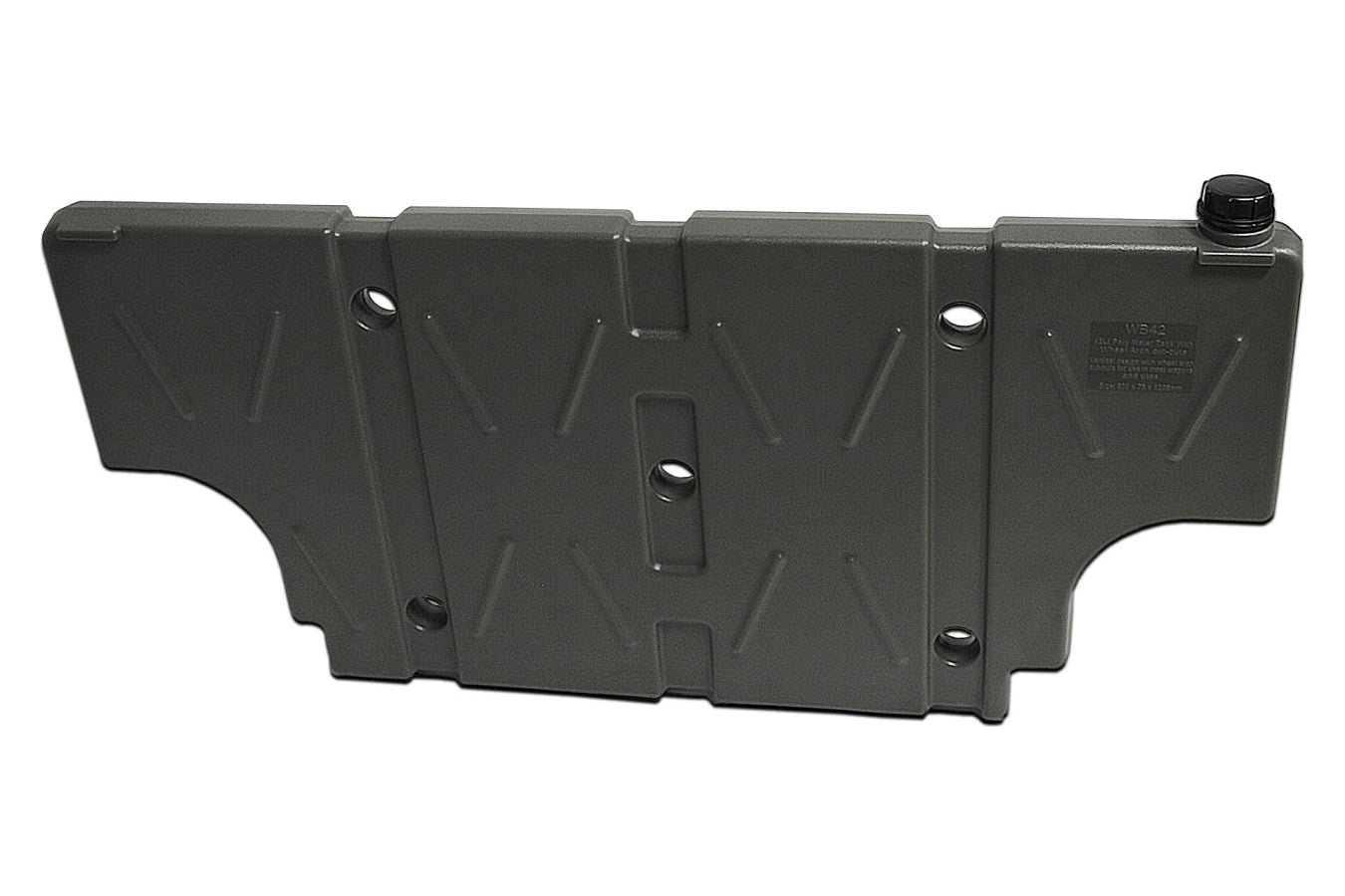Flat water tank 42L (LLDPE) Grey for interior use (behind rear seat)