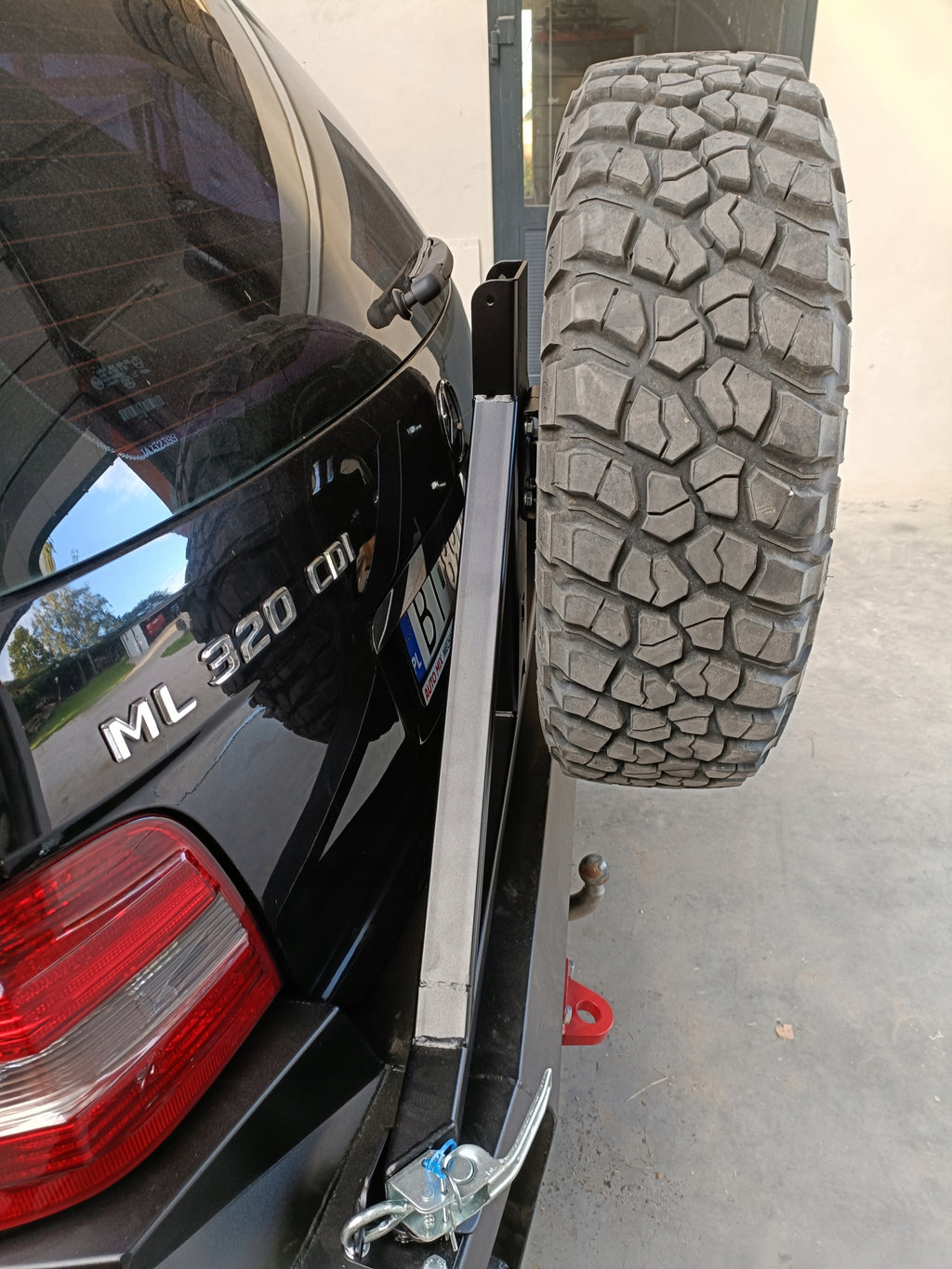 Reserveradträger – Mercedes ML W164 Stahlstoßfänger