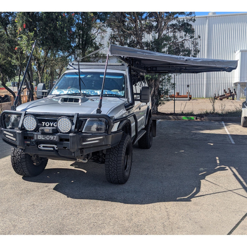 Soporte de perfil bajo para toldo de 270°