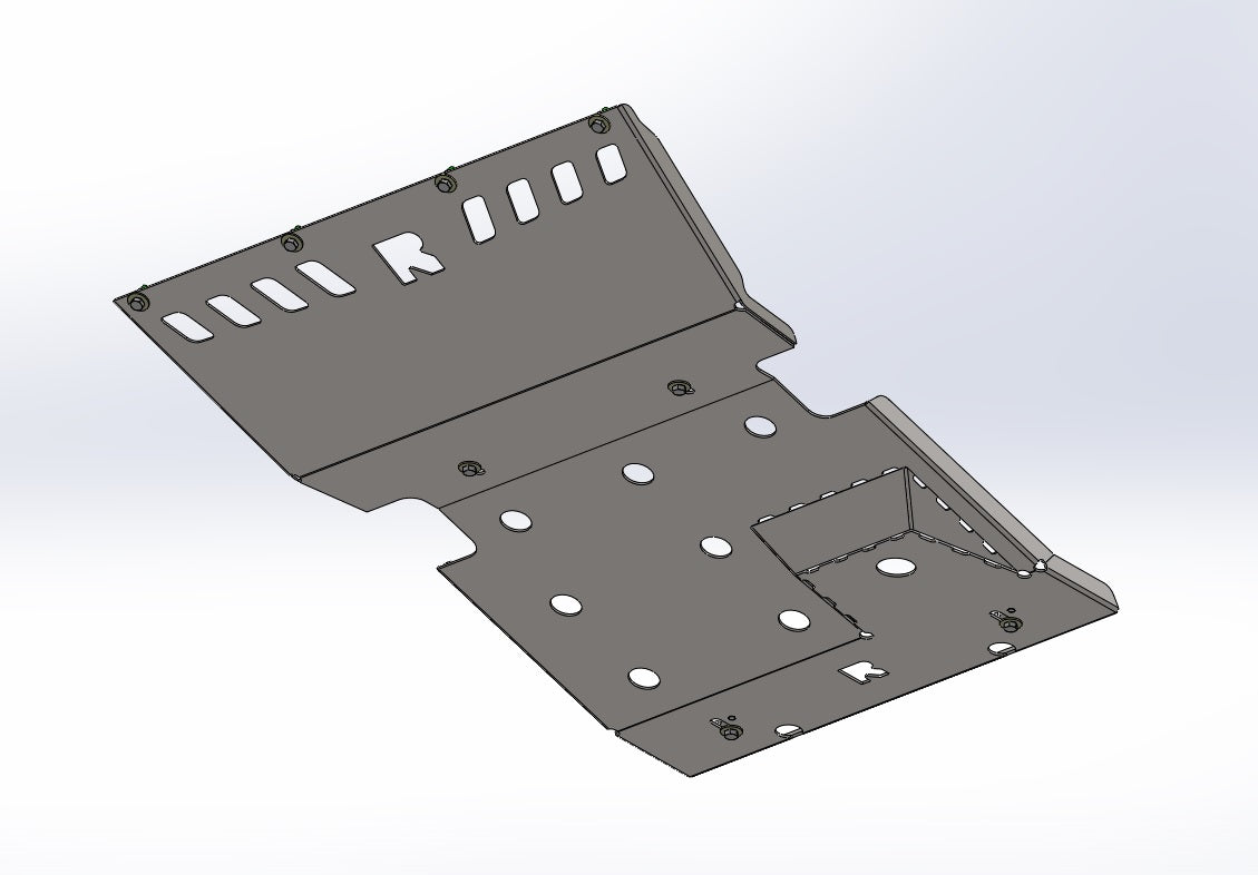 Unterfahrschutz Motor, Kühler & Vorderachse Hyundai Galloper mit Seilwindenstoßstange