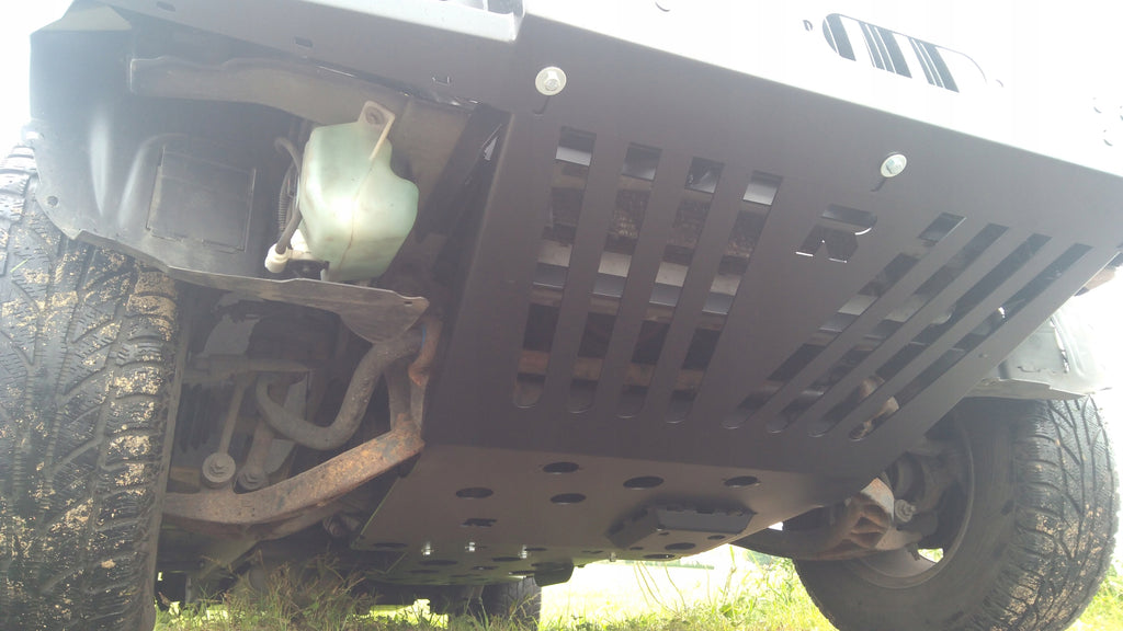 Unterfahrschutz Motor, Kühler & Vorderachse Jeep Cherokee KJ mit Seilwindenstoßstange