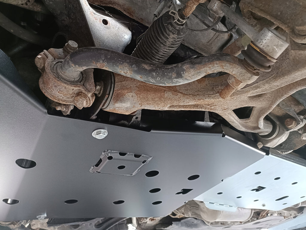 Protection sous moteur, essieu avant et carter d'huile – Mercedes-Benz ML W164 avec pare-chocs treuil