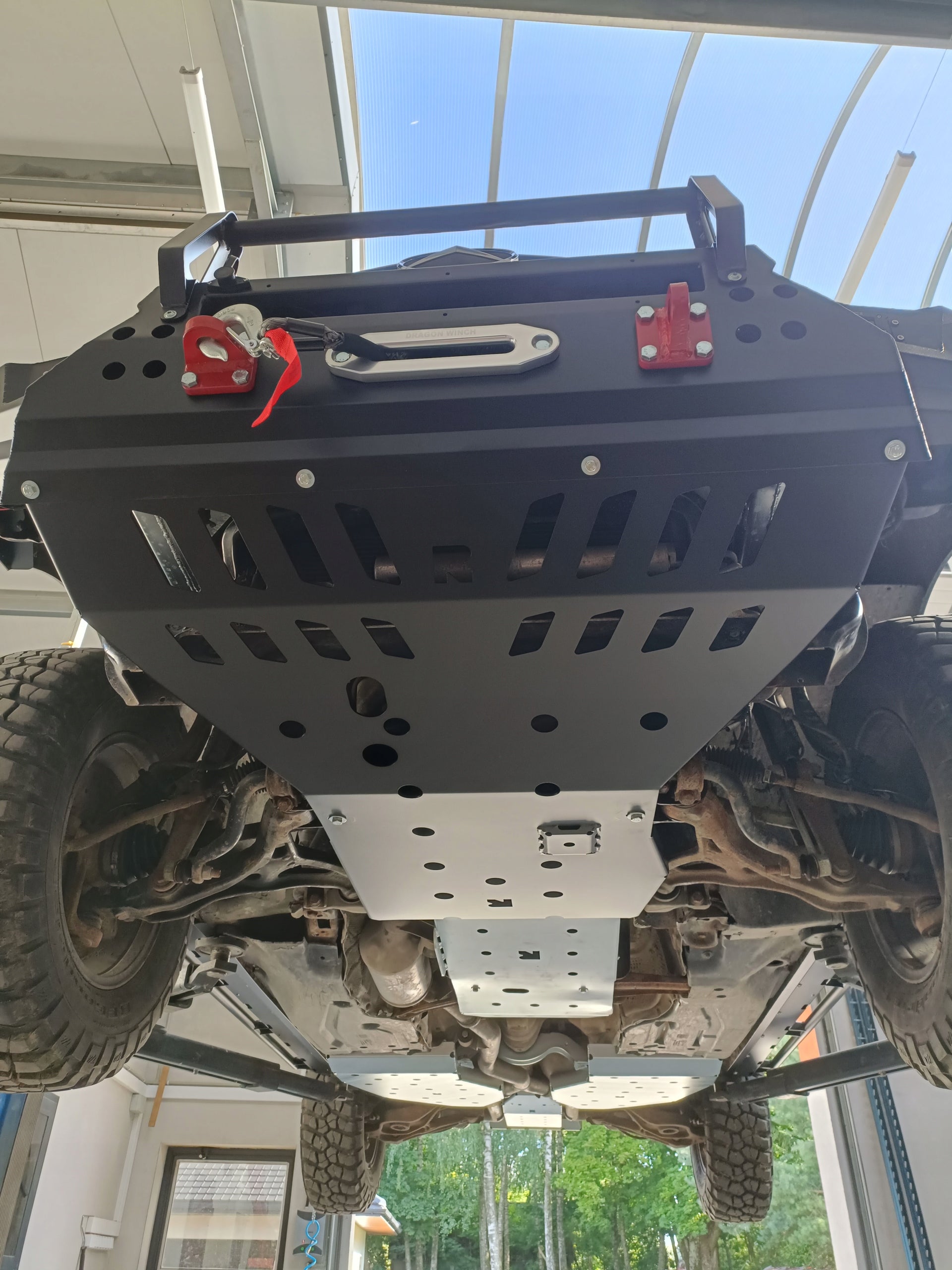 Unterfahrschutz für Motor, Vorderachse & Ölwanne – Mercedes-Benz ML W164 mit Seilwindenstoßstange