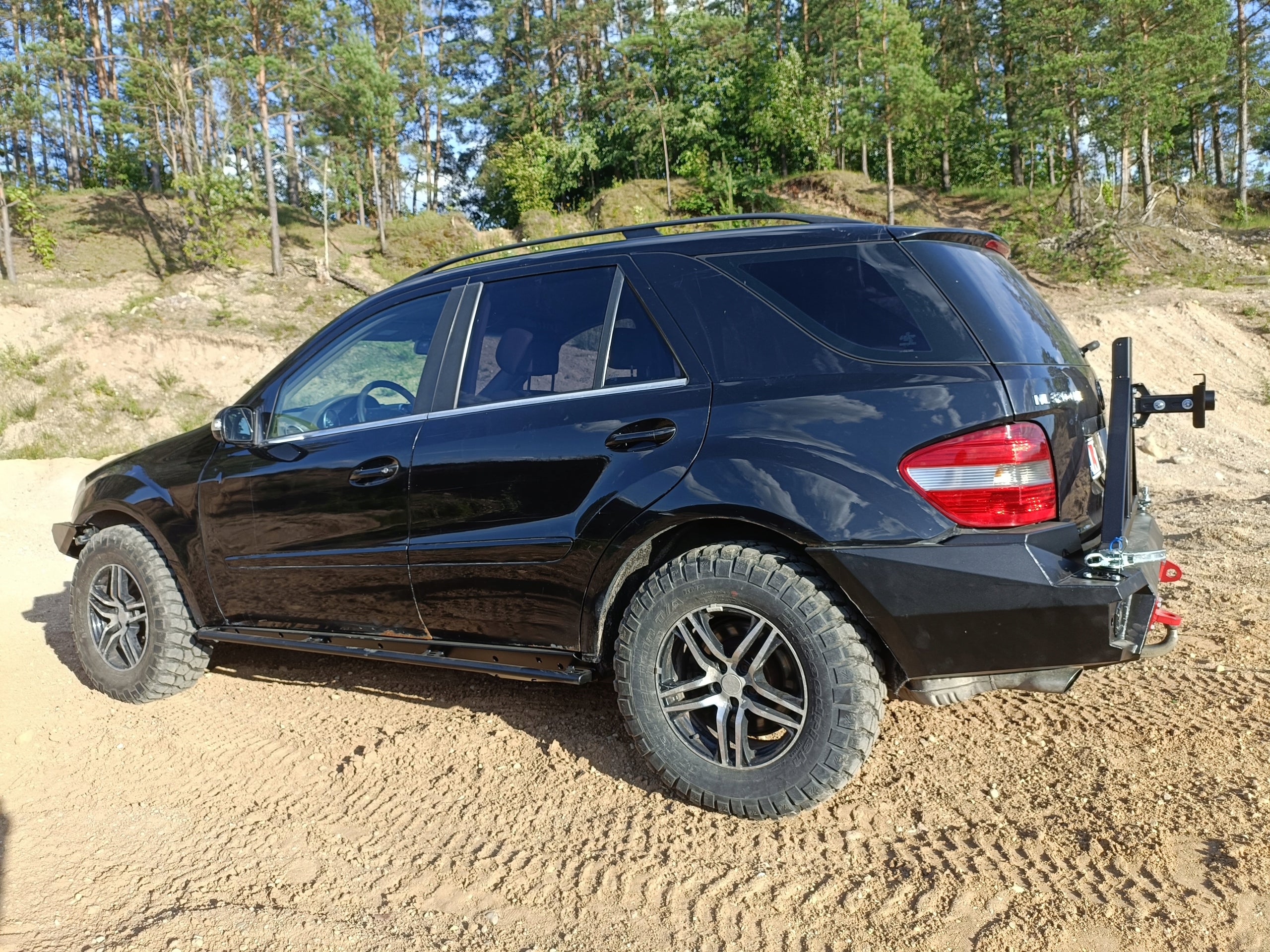 Reserveradträger – Mercedes ML W164 Stahlstoßfänger