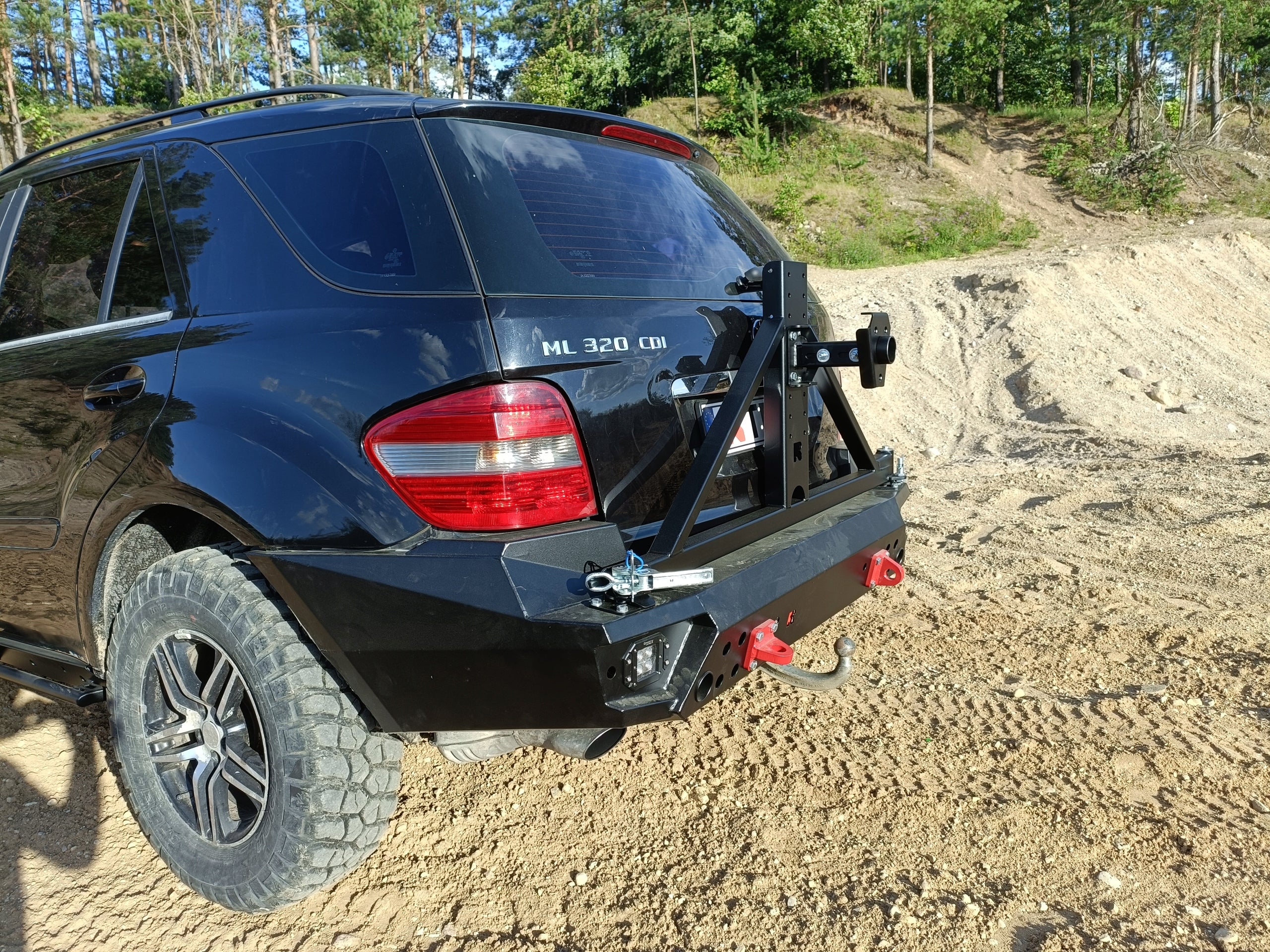 Reserveradträger – Mercedes ML W164 Stahlstoßfänger