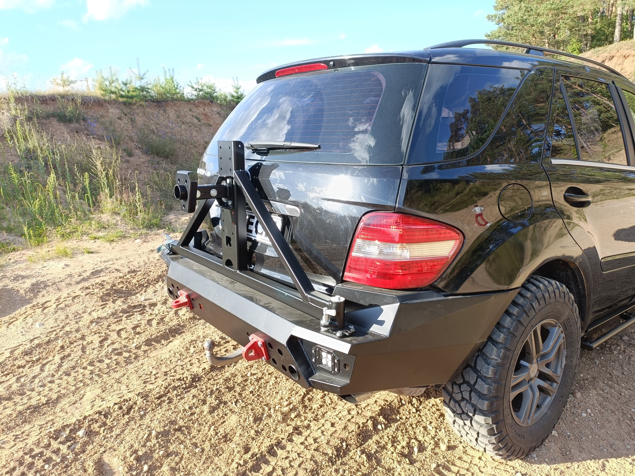 Reserveradträger – Mercedes ML W164 Stahlstoßfänger