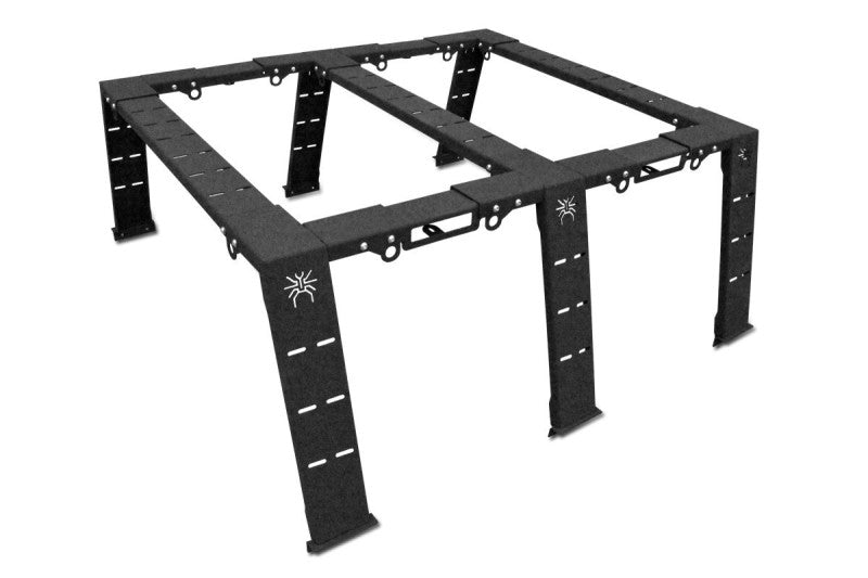 MorE 4x4 Bed Rack Mark II hoch für offene Pickup-Ladefläche mit Panels – Ansicht 1