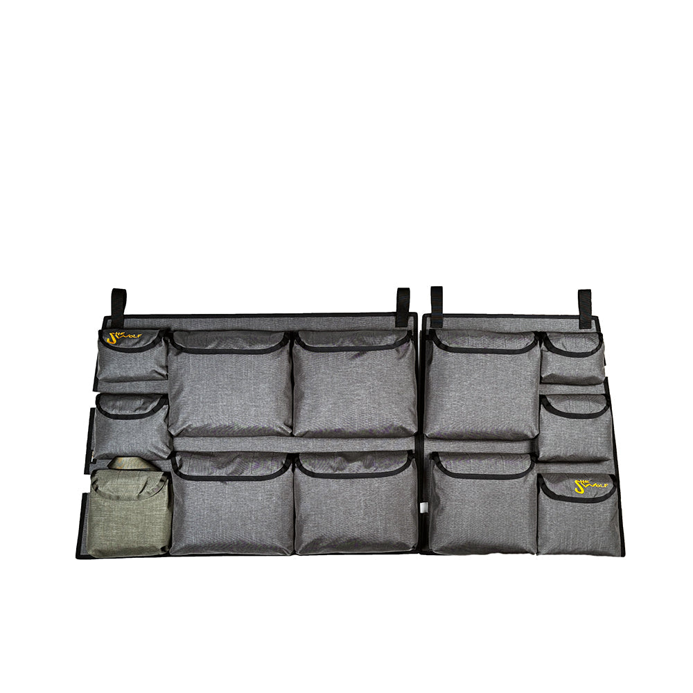 SHE-WOLF rear window organizer for Toyota Land Cruiser J78 Bush Taxi with first aid kit or removable tear-off pocket