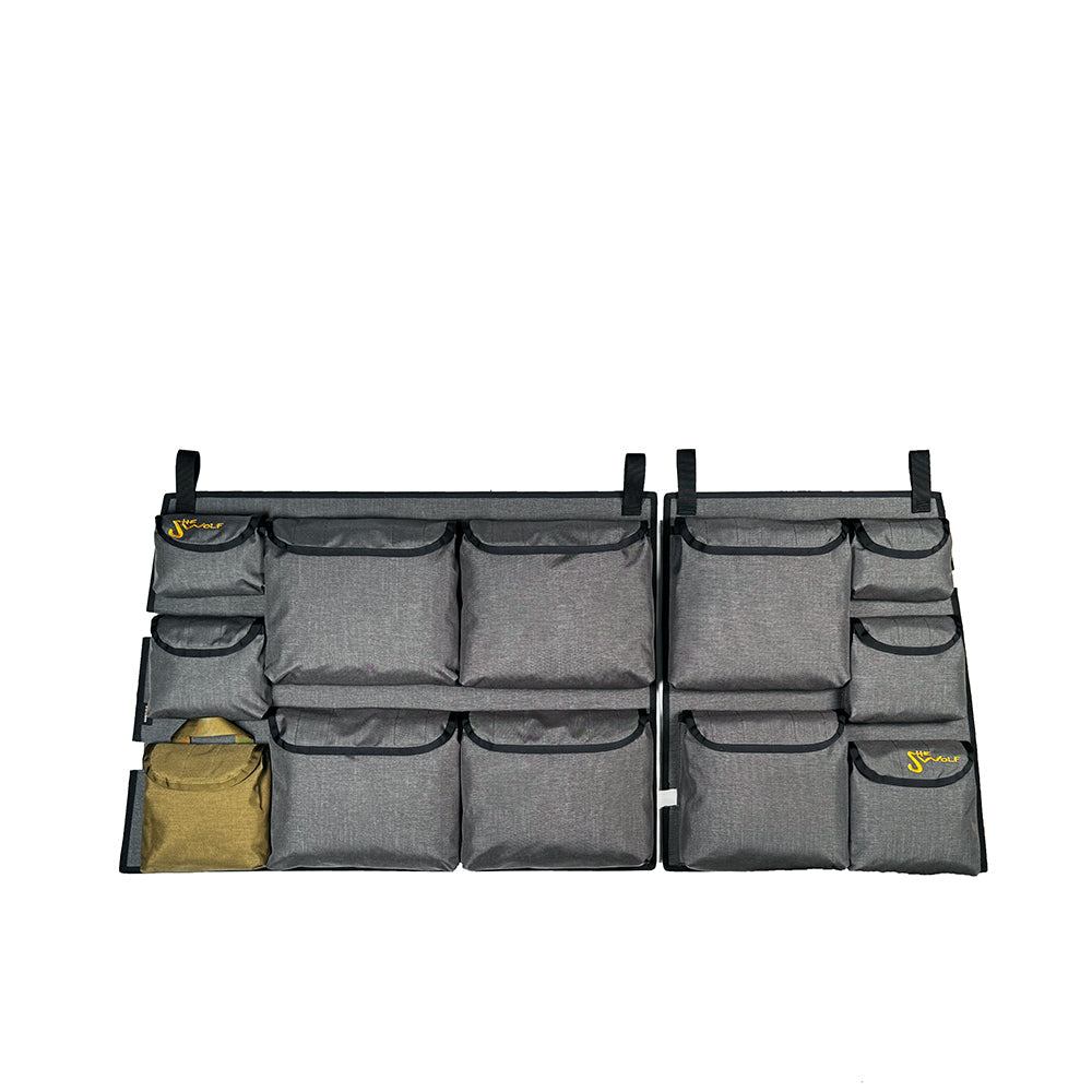 SHE-WOLF rear window organizer for Toyota Land Cruiser J78 Bush Taxi with first aid kit or removable tear-off pocket
