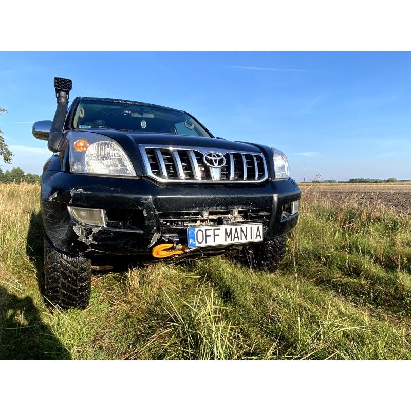 Portamatrículas plegable para cabrestante