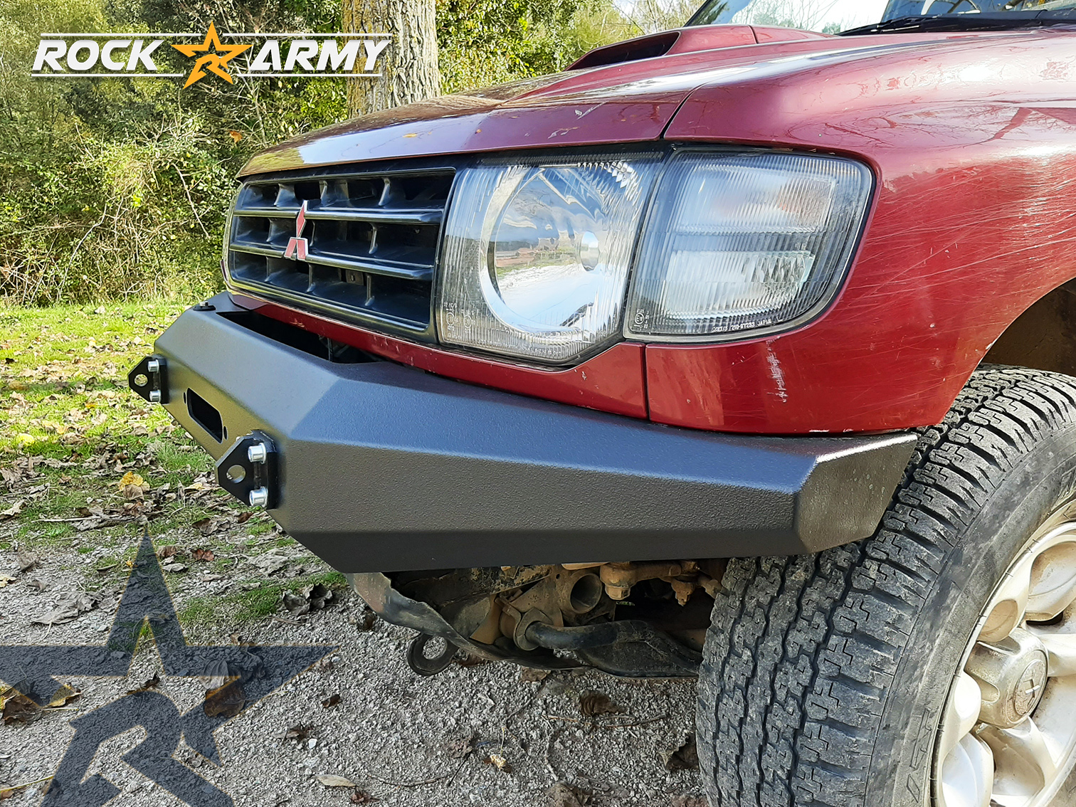Winden Stoßstange Stahl Mitsubishi Pajero 2 V20 XL vorne